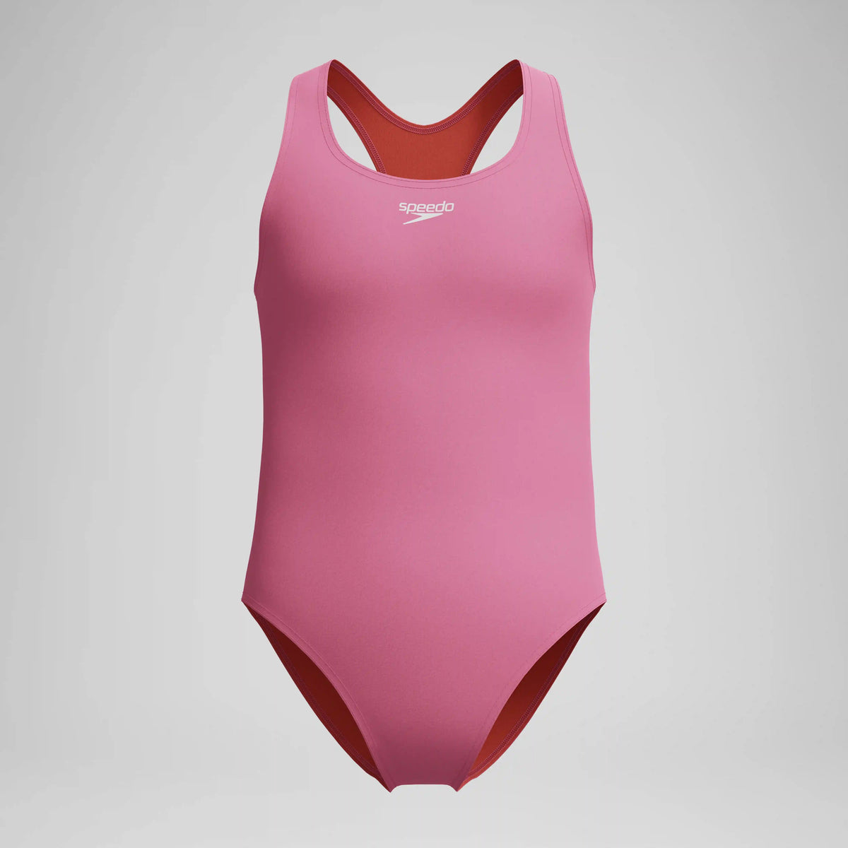 Girls Solid Racerback One Piece Pink