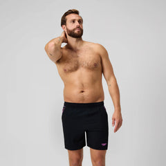 Men's Xpress Lite Panel Swim Shorts Black/Pink
