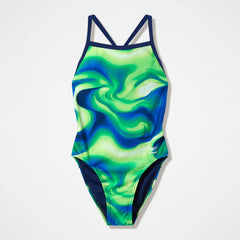 Women's Team Printed Turnback One Piece Blue/Green