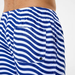 Men's Redondo Edge Printed Swim Shorts Blue/White