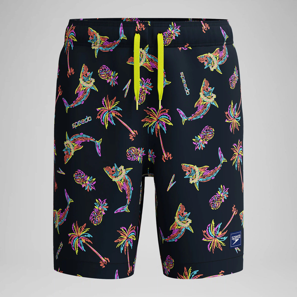 Kid's Print Redondo Volley Swim Shorts Black/Green