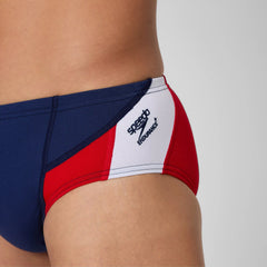 Men's Edge Splice Brief Navy/Red