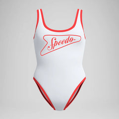 Women's Jetstream Solid Bound Scoop One Piece Red/White