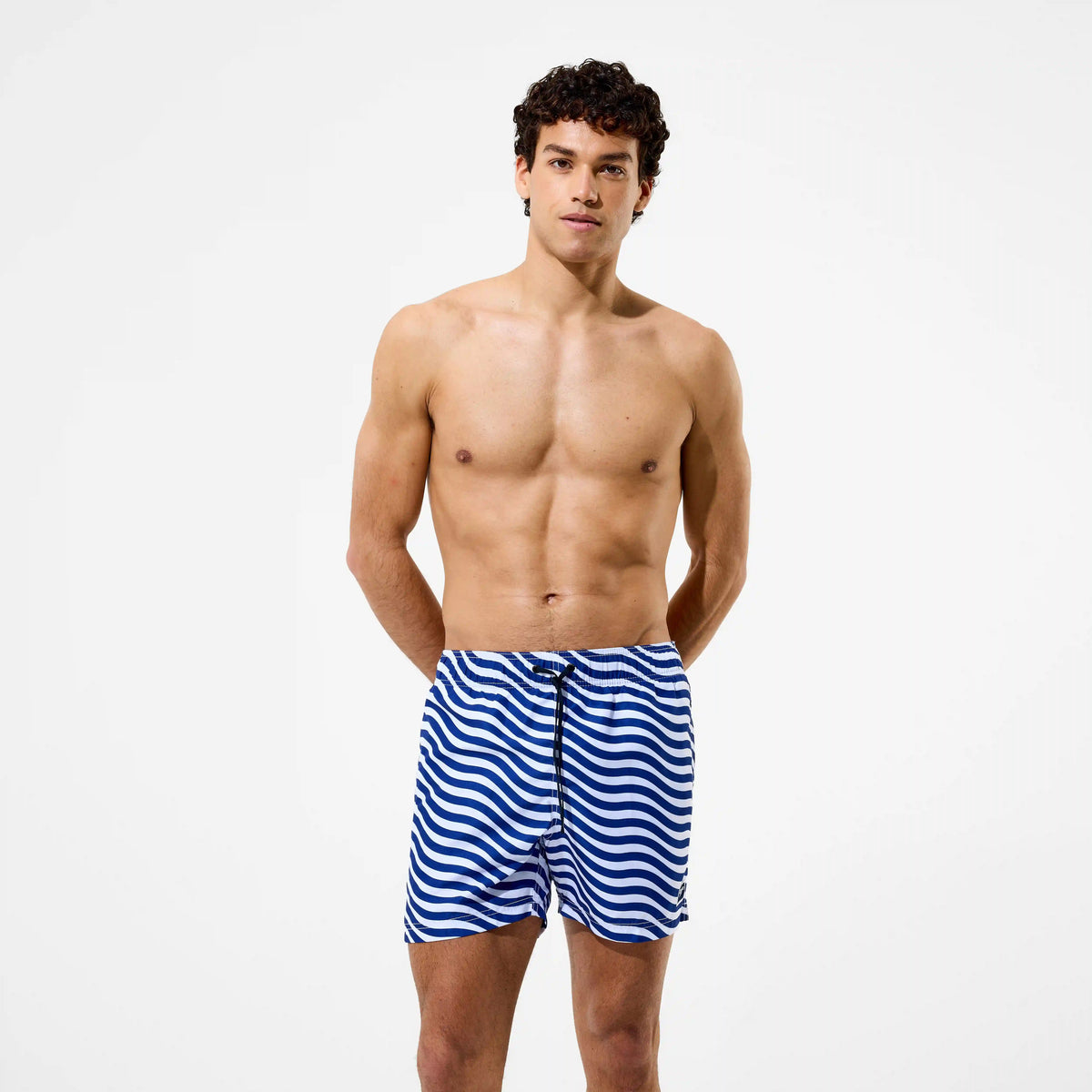 Men's Redondo Edge Printed Swim Shorts Blue/White