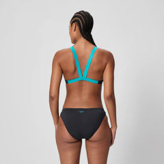 Women's Boom Solid Leaderback Two Piece Black/Turquoise