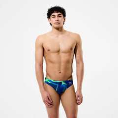 Men's Team Printed Brief Blue/Green