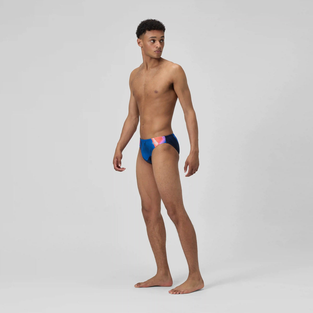Men's Print Beachstar Brief Blue/Orange
