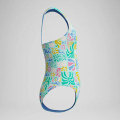 Girls Printed Racerback One Piece Green