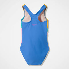 Infant Girls Radiating Splice One Piece Blue/Yellow