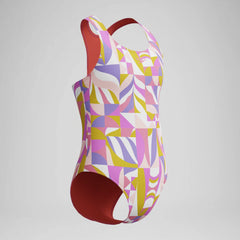 Girls Printed Racerback One Piece Pink