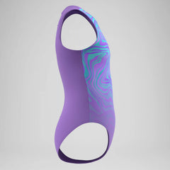 Girls Printed Hydrasuit Purple/Blue
