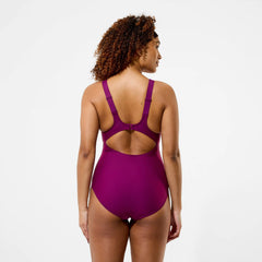 Women's Sculpture One Piece Dark Pink