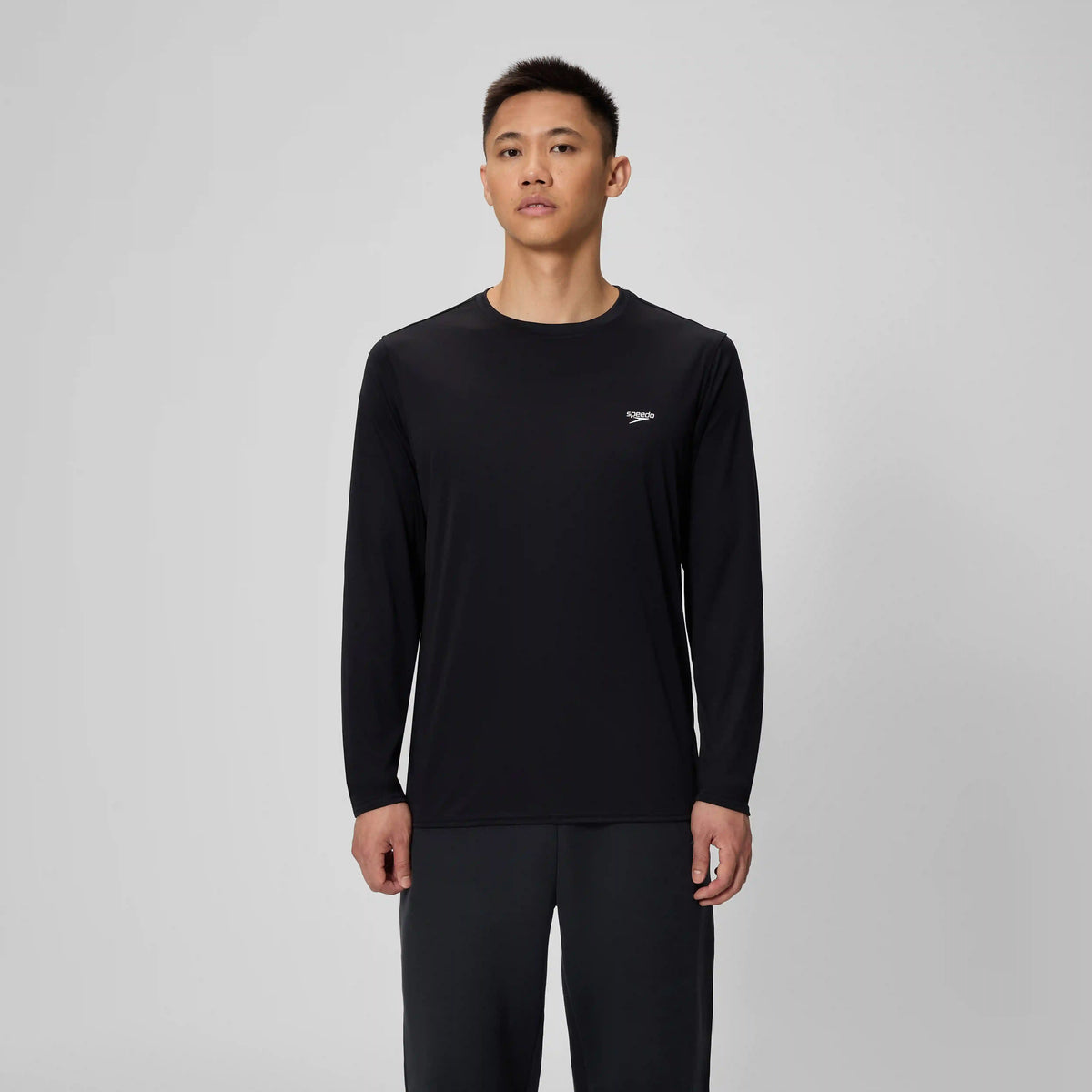 Basic Long Sleeve Swim T-shirt Black