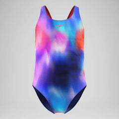 Girls Printed Leaderback One Piece Navy/Pink