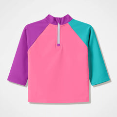 Infants Long Sleeve Rashguard Pink/Blue