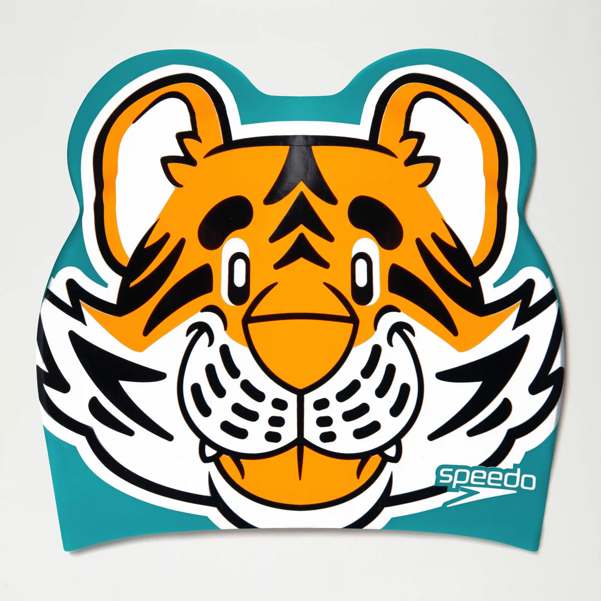 Kids Learn to Swim Tiger Printed Cap Orange