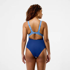 Women's Sculpture Butterfly Back Cheeky One Piece Blue