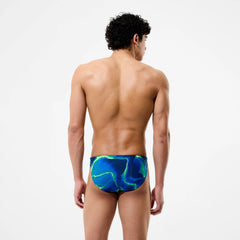 Men's Team Printed Brief Blue/Green