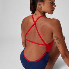 Women's Spark Splice Crossback One Piece Navy