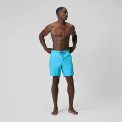 Men's Solid Redondo Edge Volley Swim Shorts Blue