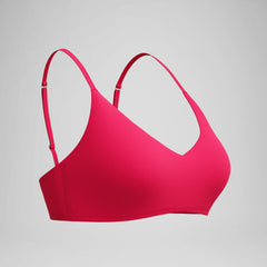 Women's Solid Triangle Bikini Top Ruby