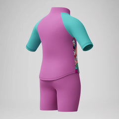 Infant Girls Learn to Swim Sun Protection Top & Short Pink/Green