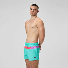Men's Colorblock Redondo Edge Volley Swim Shorts Blue