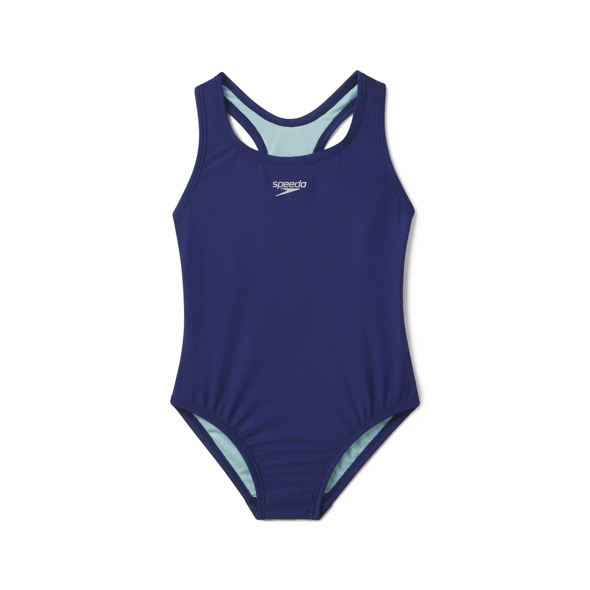 Girls Solid Racerback One Piece Blue