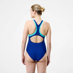 Women's Colorblock Racerback One Piece Navy/Blue