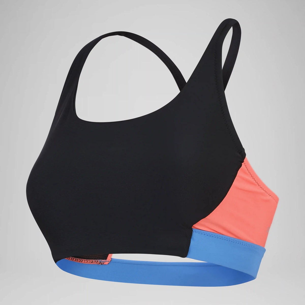 Women's Colourblock Crop Top Black